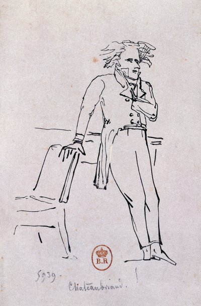 Porträt von Francois-Rene de Chateaubriand von Hans Toepper