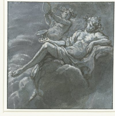 Bacchus mit einer Trinkschale und einem Silen von Hans Ulrich Franck