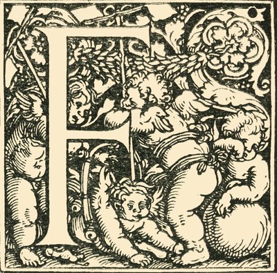 F - Ein Alphabet von Hans Weiditz, ca. 1520-1521, 1908 von Hans Weiditz