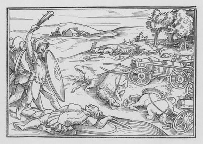 David schlägt Hadadezer und die Syrer, 2 Samuel VIII, 3 von Hans after Holbein the Younger