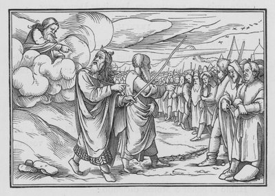 Gott befiehlt Mose, das Volk zu zählen, Numeri I, 19 von Hans after Holbein the Younger