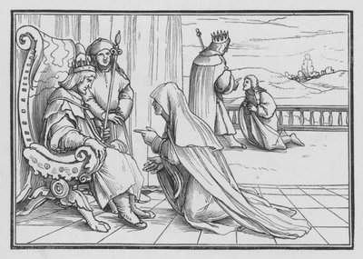 Joabs List, Absalom zurückzubringen, 2 Samuel XIV, 4 von Hans after Holbein the Younger