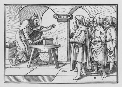 Mose ermahnt zur Gehorsamkeit aufgrund von Gottes früheren Taten, Deuteronomium IV, 1 von Hans after Holbein the Younger