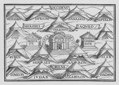 Die Ordnung der Stämme in ihren Zelten und auf ihren Märschen, Numeri II, 2 von Hans after Holbein the Younger
