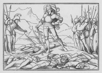 Einunddreißig Könige von Josua geschlagen, Josua XII, 7 von Hans after Holbein the Younger
