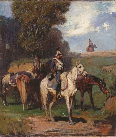 Rastende Kürassiere von Hans von Marées