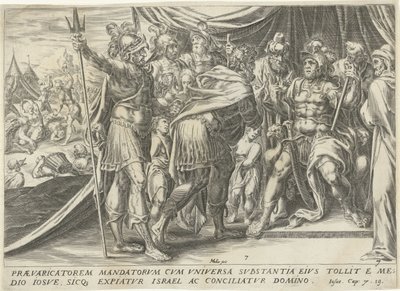 Achan vor Josua von Harmen Jansz Muller