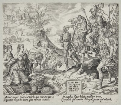 Selig sind die Friedensstifter. Abigail beruhigt David von Harmen Jansz. Muller
