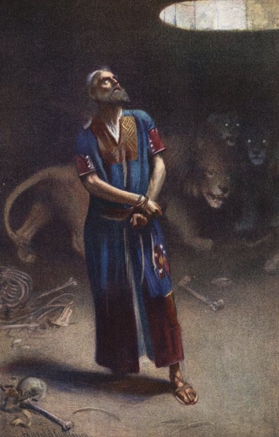 Daniel in der Löwengrube von Harold Copping