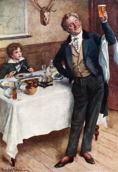 David und der freundliche Kellner von Harold Copping