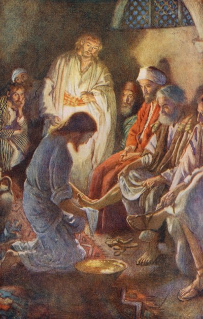 Neues Testament: Eine Lektion in Demut von Harold Copping