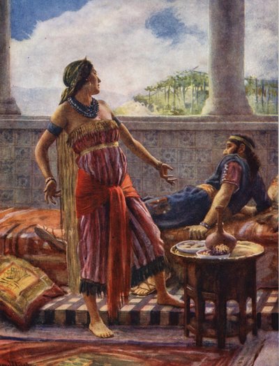 Altes Testament: Ein böser König und eine böse Königin von Harold Copping