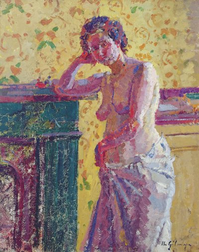 Interieur mit Akt von Harold Gilman