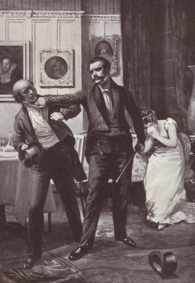Illustration zu Vanity Fair von William Makepeace Thackeray (Lithografie) von Harold Hume Piffard