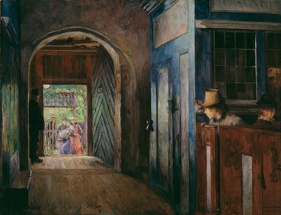 Die Taufe in der Kirche von Tanum von Harriet Backer
