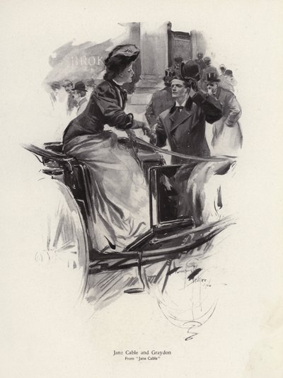 Charaktere Jane Cable und Graydon aus dem Roman Jane Cable von George Barr McCutcheon von Harrison Fisher