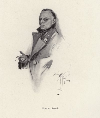 Porträt eines Mannes, der eine Zigarette raucht von Harrison Fisher