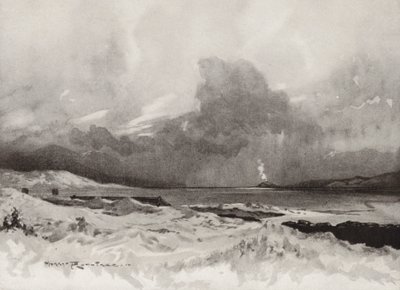 Golfplätze: Harlech, Blick über das vierte Loch von Harry (1878 1950) Rountree