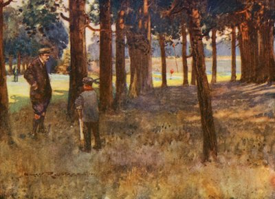 Golfplätze: Mildenhall, das Ergebnis eines schlechten Schlags am sechsten Loch von Harry (1878 1950) Rountree