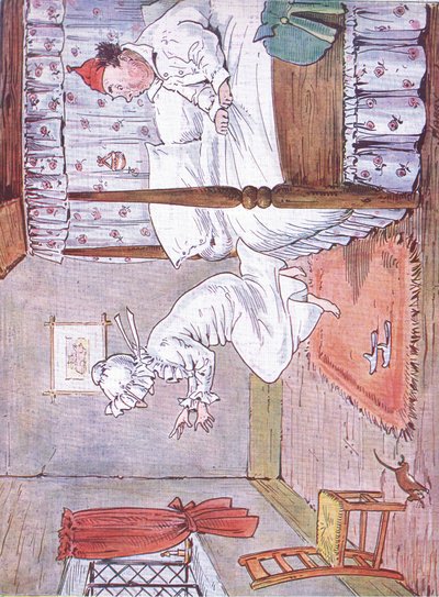 Die alte Frau Slipper Slopper sprang aus dem Bett von Harry B Neilson