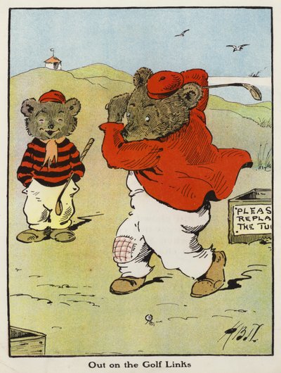 Draußen auf dem Golfplatz von Harry B Neilson