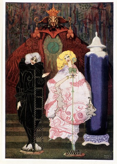 Hast du wirklich den Mut, mit mir in die weite Welt zu gehen? : Schäferin & Schornsteinfeger - in "Märchen" von Hans Christian Andersen, ill. von Harry Clarke von Harry Clarke