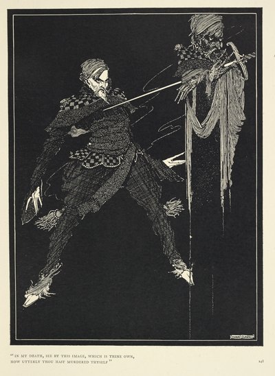 „In meinem Tod, siehe durch dieses Bild, das dein eigenes ist, wie völlig du dich selbst ermordet hast“. Das Doppel des Erzählers in „William Wilson“, The Gift (1839) von Harry Clarke