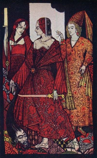 Königinnen, die die Moore von Glanna schnitten, Judith der Schrift und Glorianna, 1910 von Harry Clarke