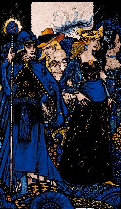Die Königinnen von Saba, Meath und Connaught Illustration von Harry Clarke aus 