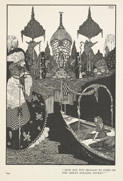 Die Schneekönigin. Wie hast du es geschafft, auf den großen rollenden Fluss zu kommen? von Harry Clarke