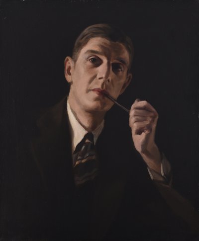 Porträt eines Mannes, der eine Pfeife raucht von Harry Dixon