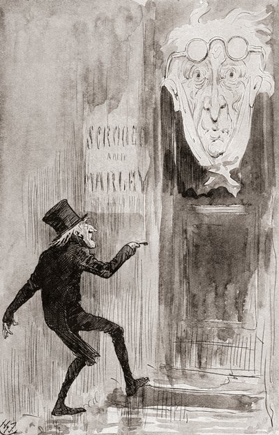 Illustration für Eine Weihnachtsgeschichte aus Die Weihnachtsbücher von Charles Dickens von Harry Furniss
