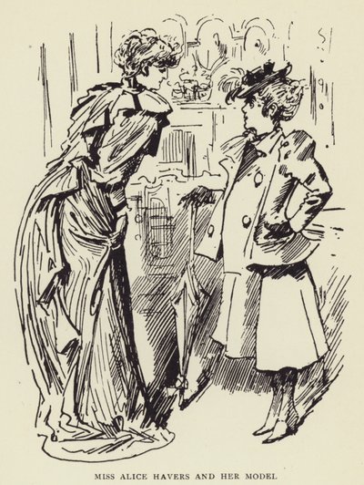 Miss Alice Havers und ihr Modell von Harry Furniss