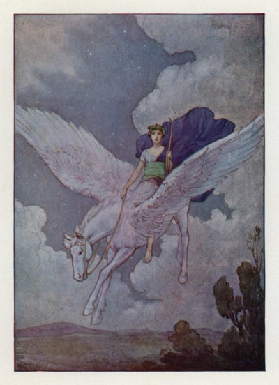Bellerophon und sein silbergeflügeltes Pferd von Harry George Theaker