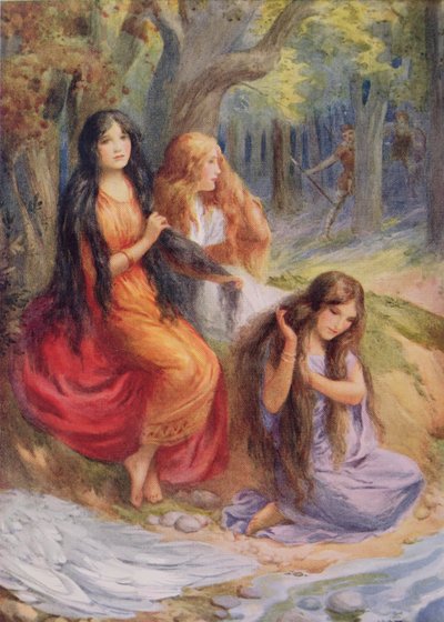 Hladgrun, Olrun und Alvit, Illustration aus 