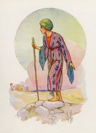 Jakob machte Joseph einen Mantel aus vielen Farben von Harry George Theaker