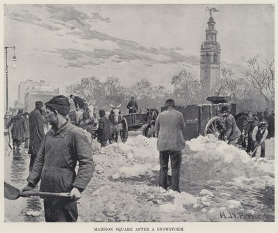 Madison Square nach einem Schneesturm von Harry M. Pettit