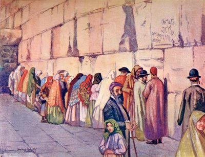 Die Klagemauer, Jerusalem, Palästina, um 1910, aus Ein Buch des modernen Palästina von Richard Penlake, veröffentlicht um 1910 von Harry Morley