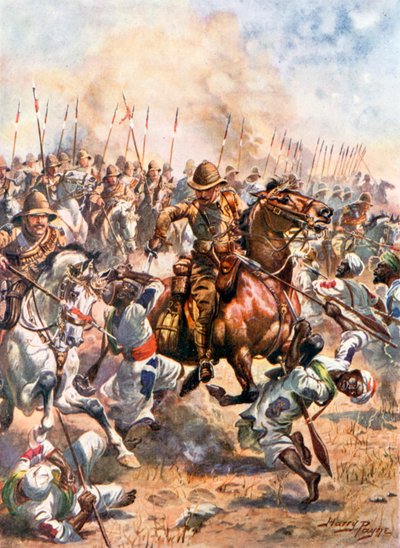 Angriff der Einundzwanzigsten Lancers. Schlacht von Omdurman von Harry Payne
