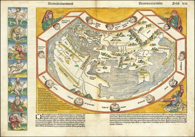 1493 Weltkarte - Secunda etas mundi von Hartmann Schedel