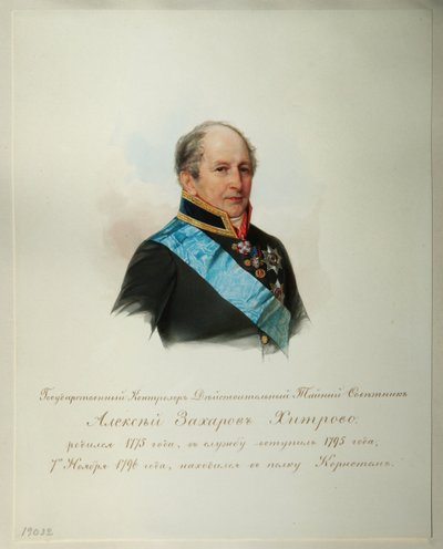 Porträt von Alexei Zakharovich Khitrovo von Hau