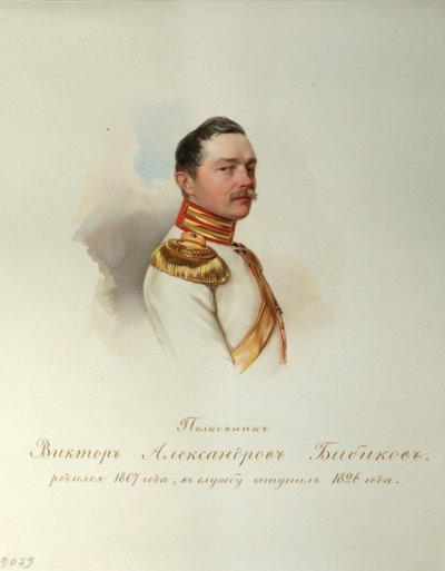 Porträt von Viktor Alexandrovich Bibikov 1807-1883 aus dem Album der Kaiserlichen Leibgarde, 1846-1849 von Hau