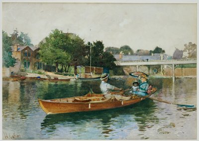 Eine Bootsparty auf der Themse bei Cookham von Hector Caffieri