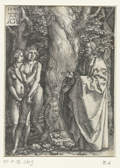 Adam und Eva schämen sich von Heinrich Aldegrever