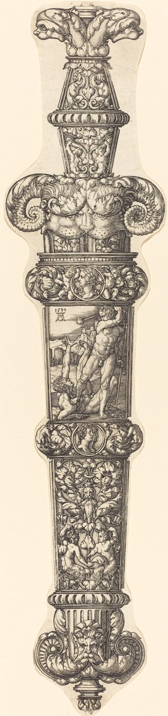 Entwurf für eine Dolchscheide mit Kain und Abel von Heinrich Aldegrever