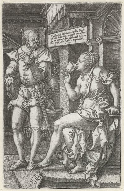 Sophonisba trinkt Gift von Heinrich Aldegrever