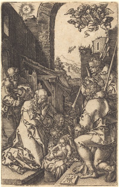 Die Geburt Christi, 1553 von Heinrich Aldegrever