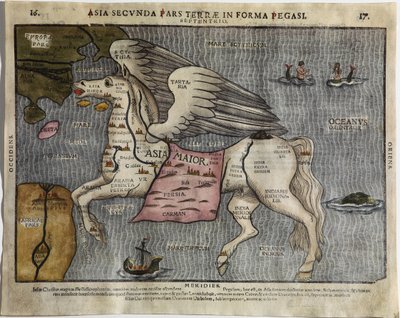 Asia Secunda Pars Terrae in Forma Pegasi von Heinrich Bünting