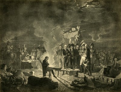 Napoleons Biwak auf dem Schlachtfeld von Wagram in der Nacht vom 5. auf den 6. Juli 1809, 1921 von Heinrich Guttenberg