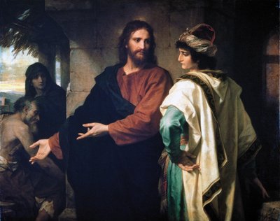 Jesus und der reiche junge Herrscher von Heinrich Karl Hofmann